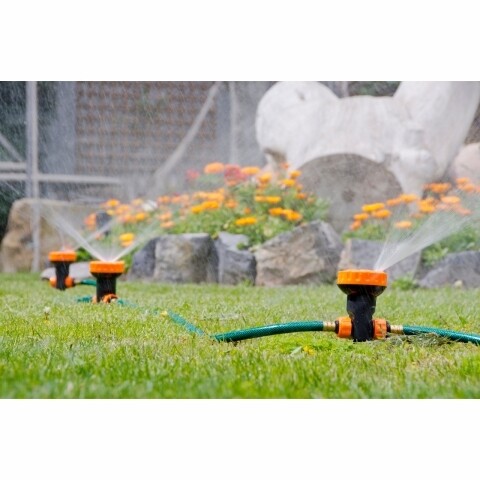 Sistem de irigare portabil Jocca, 180 cm, plastic ABS si PVC, verde/portocaliu/negru
