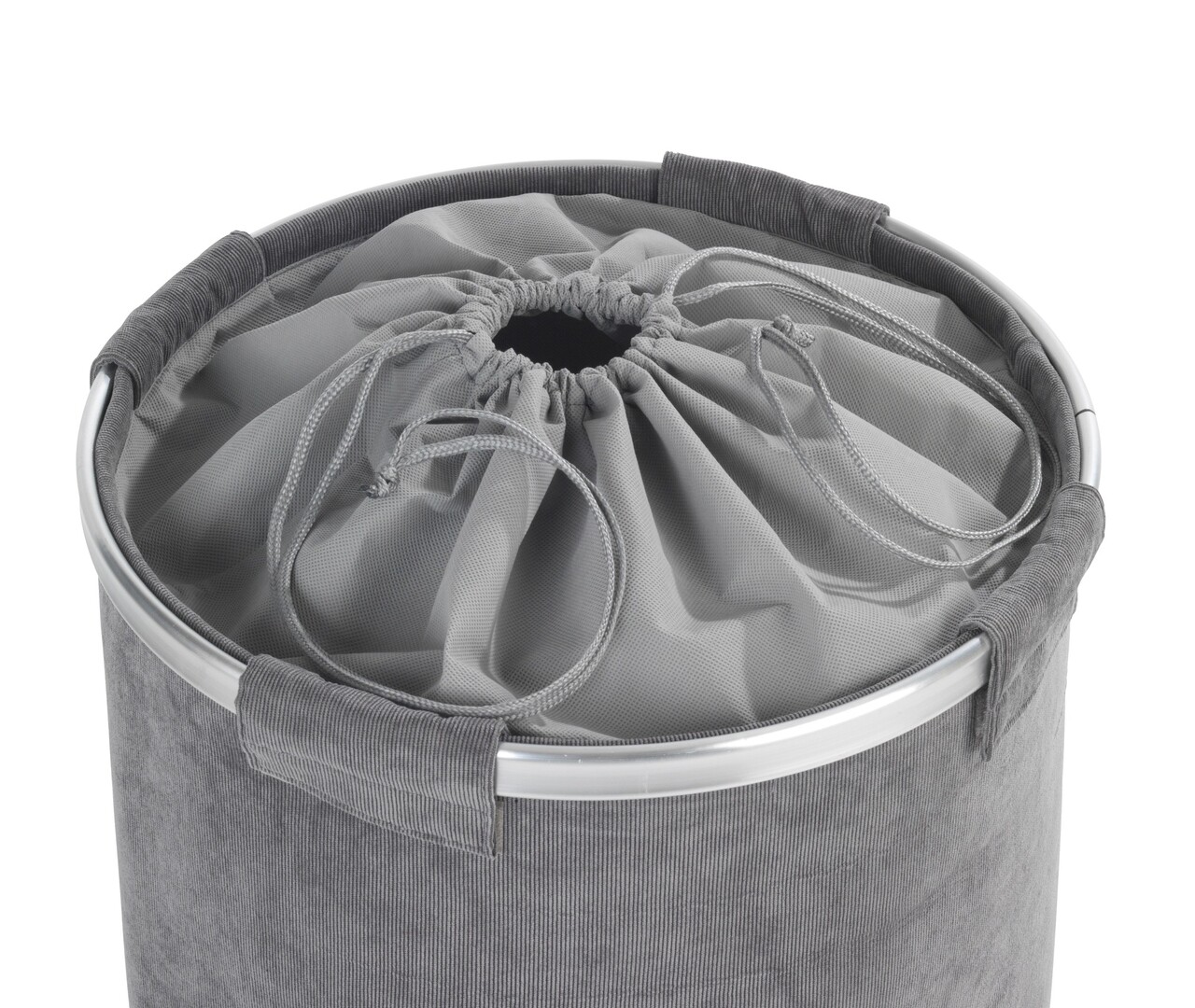 Cos pentru rufe, Wenko, Cordoba, 68 L, poliester/aluminiu, gri - 2 | YEO