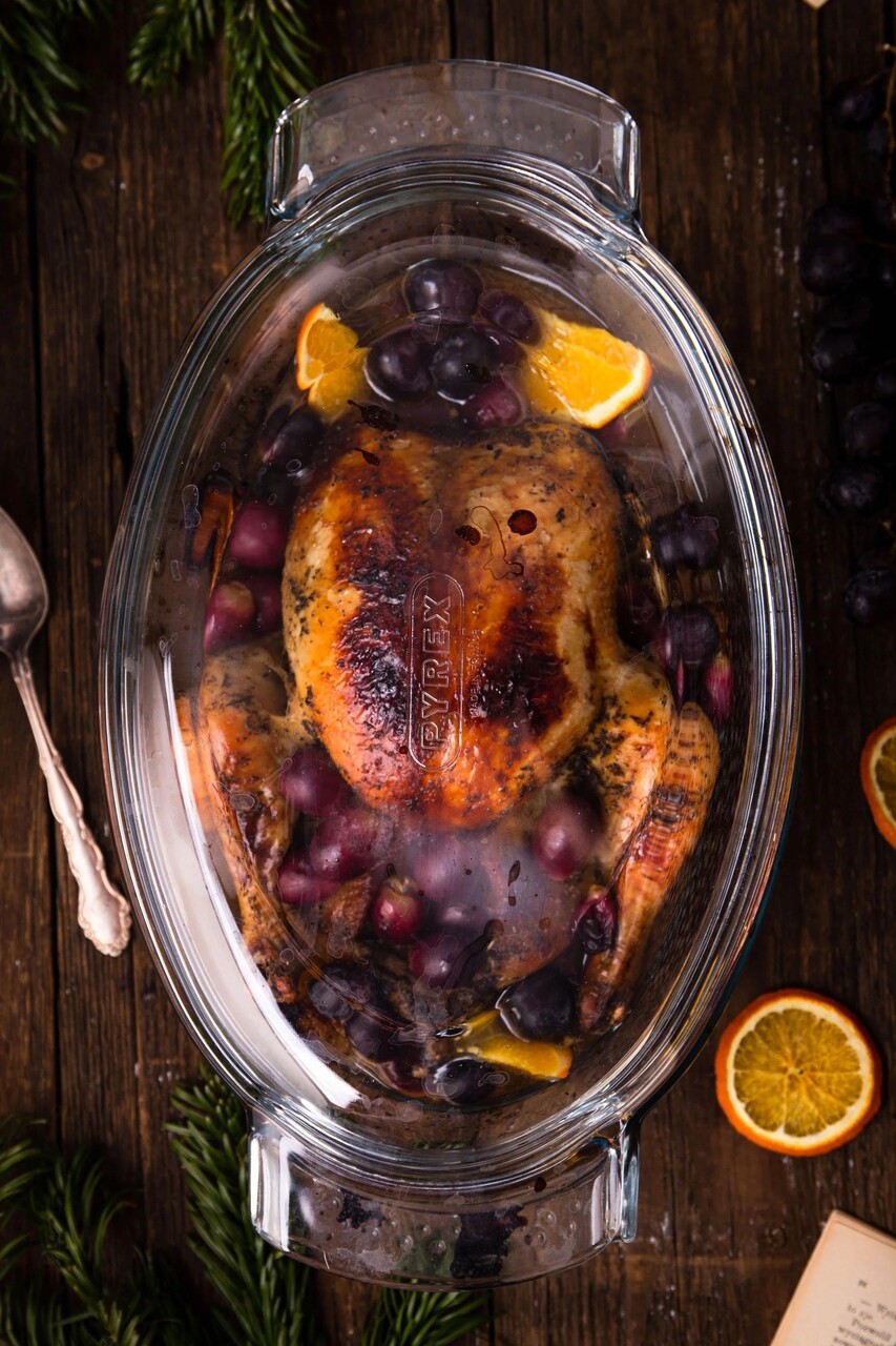 Vas oval cu capac, din sticla termorezistenta, 4,4L + 1,4L, "Slow Cook" - Pyrex - imagine 6