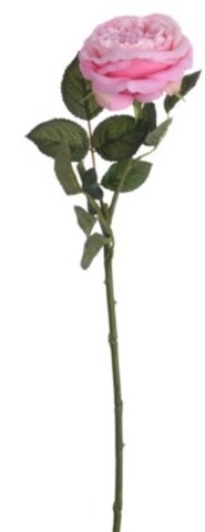 Poza Floare artificiala Rose, 12x12x63 cm, poliester, roz