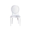 Scaun, Fairfax, Albero11, 50x47x98 cm, Lemn masiv, Alb