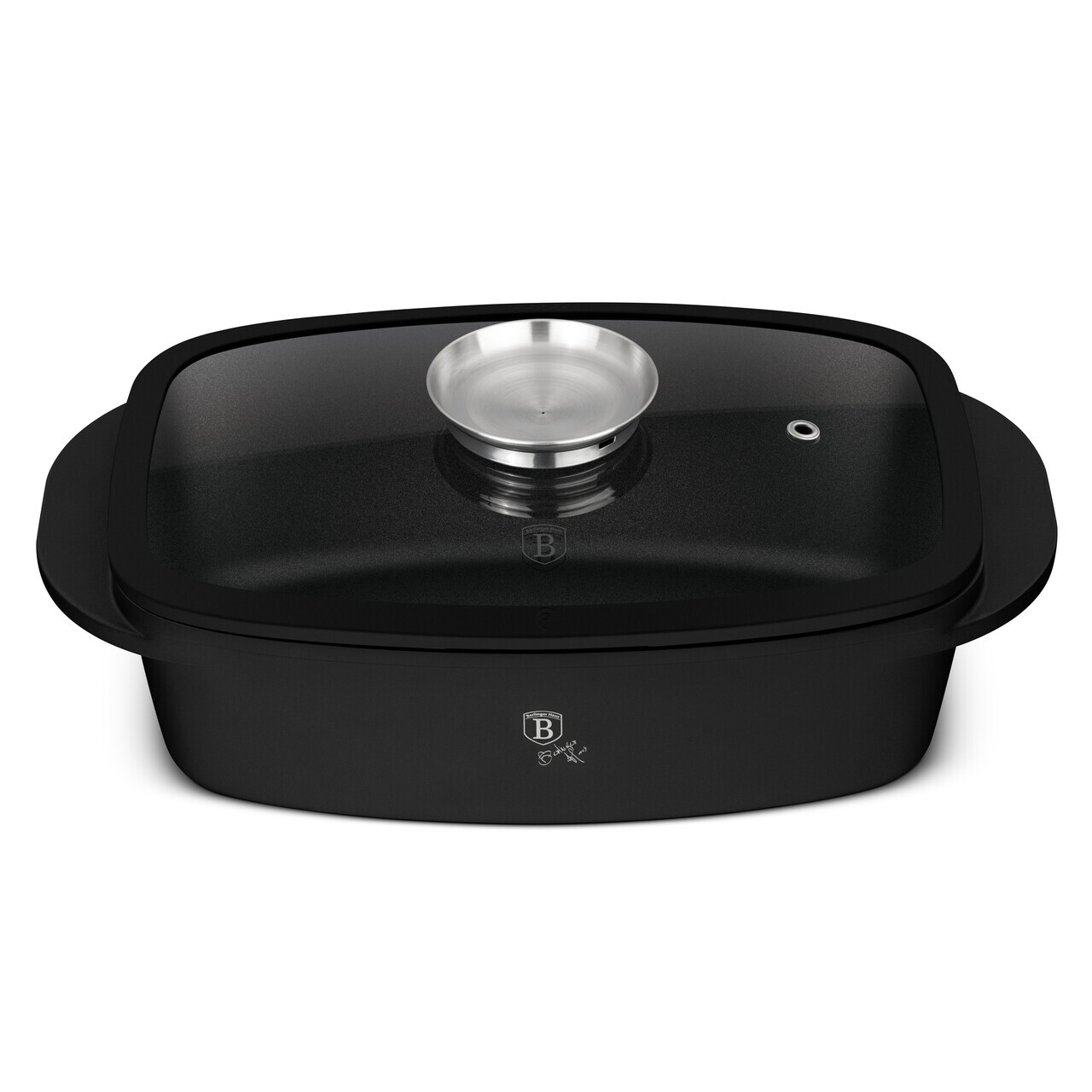 Tava cu capac Berlinger Haus, Matte Black, 32x21x10.6 cm, 6 L, aluminiu turnat, negru mat - imagine 7
