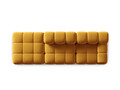 Canapea modulara 4 locuri cotiera stanga, Bellis-51, Micadoni Home, 282x94x70 cm, catifea, galben