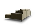 Coltar dreapta, Madara, Mazzini Sofas, 5 locuri, black legs, 254x182x90 cm, catifea, verde