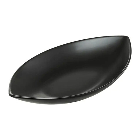Platou servire salsa, ambition, 31.5 x 18.5 cm, portelan, negru