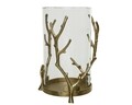 Suport de lumanare Branches, Decoris, 16x21.5 cm, aluminiu, auriu
