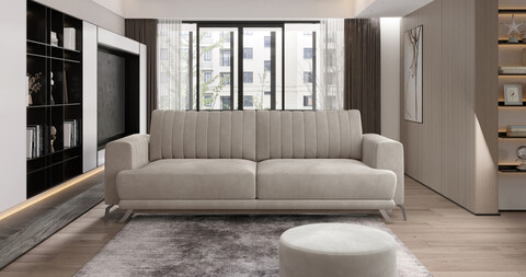 Canapea extensibila 4 locuri ELTAP, SO-ELI-18SO, Elise, 250x95x90 cm, lemn/poliester, bej