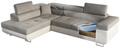 Coltar extensibil stanga 4 locuri, ELTAP, Anton, 272x203x85 cm, lemn/poliester, bej/maro