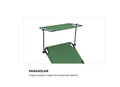 Sezlong cu parasolar Heinner, 186x55x24 cm, otel/textil, verde
