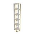 Biblioteca Polka, Zena Home, 32.2x31.3x178.5 cm, auriu/alb