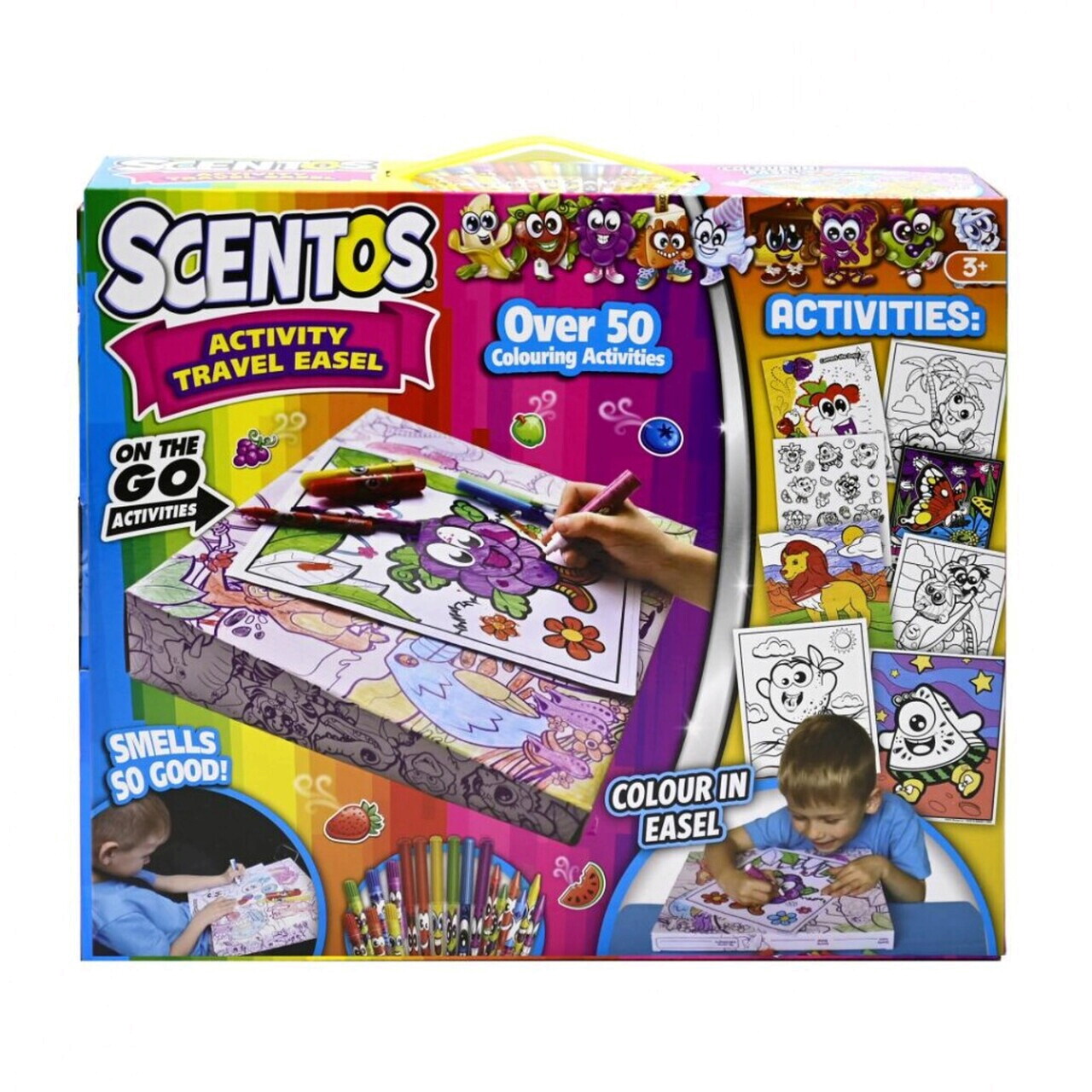 Set de activitati creative parfumate, portabil, Scentos, peste 50 de activitati, multicolor