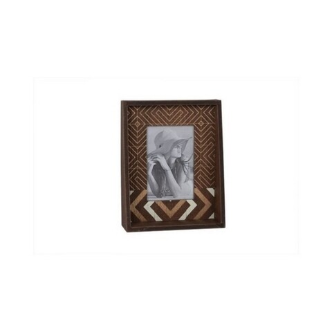 Rama foto, Cosy@Home Decoration, Storm, 18.5 x 6 x 23.5 cm, rasina, maro