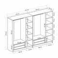 Dulap pentru haine, Hanah Home, Nisa, 270x210x52 cm, Antracit
