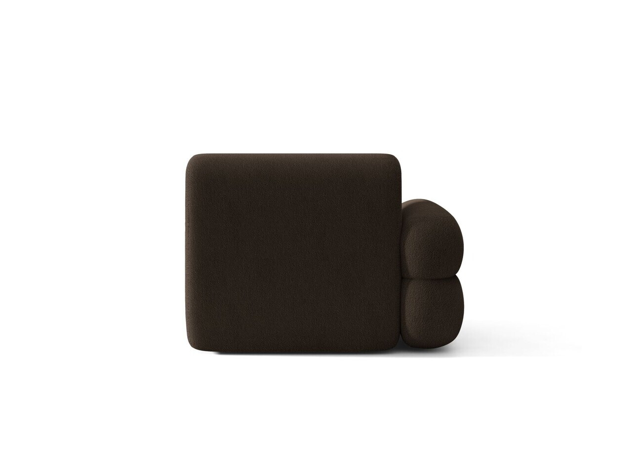 Modul canapea stanga 1 loc, Neo, Micadoni Home, 110x100x83 cm, tesatura Boucle, maro — imaginea 4