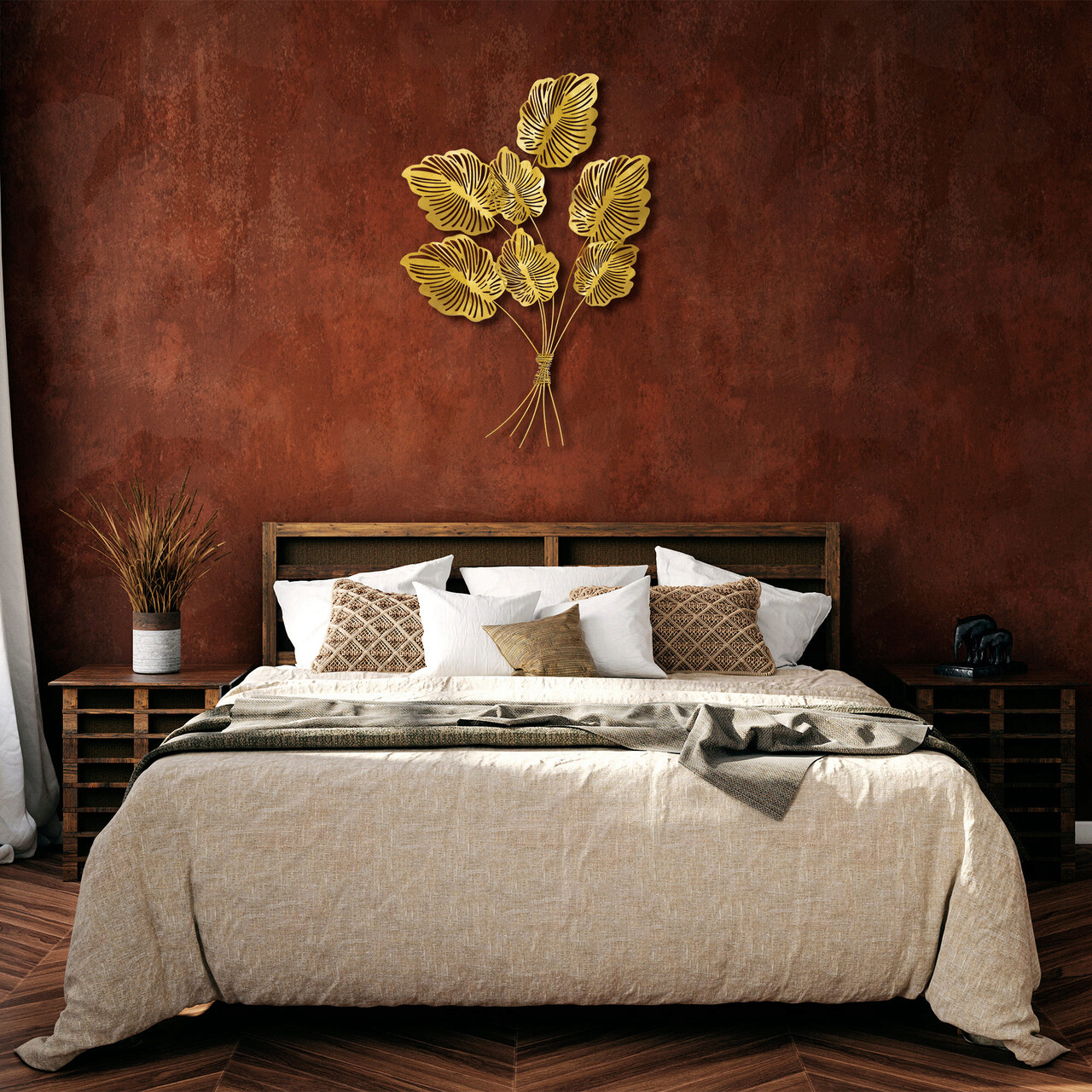 Decoratiune de perete, Taliptra, Metal, Dimensiune: 115 x 107 cm, Multicolor - 2 | YEO