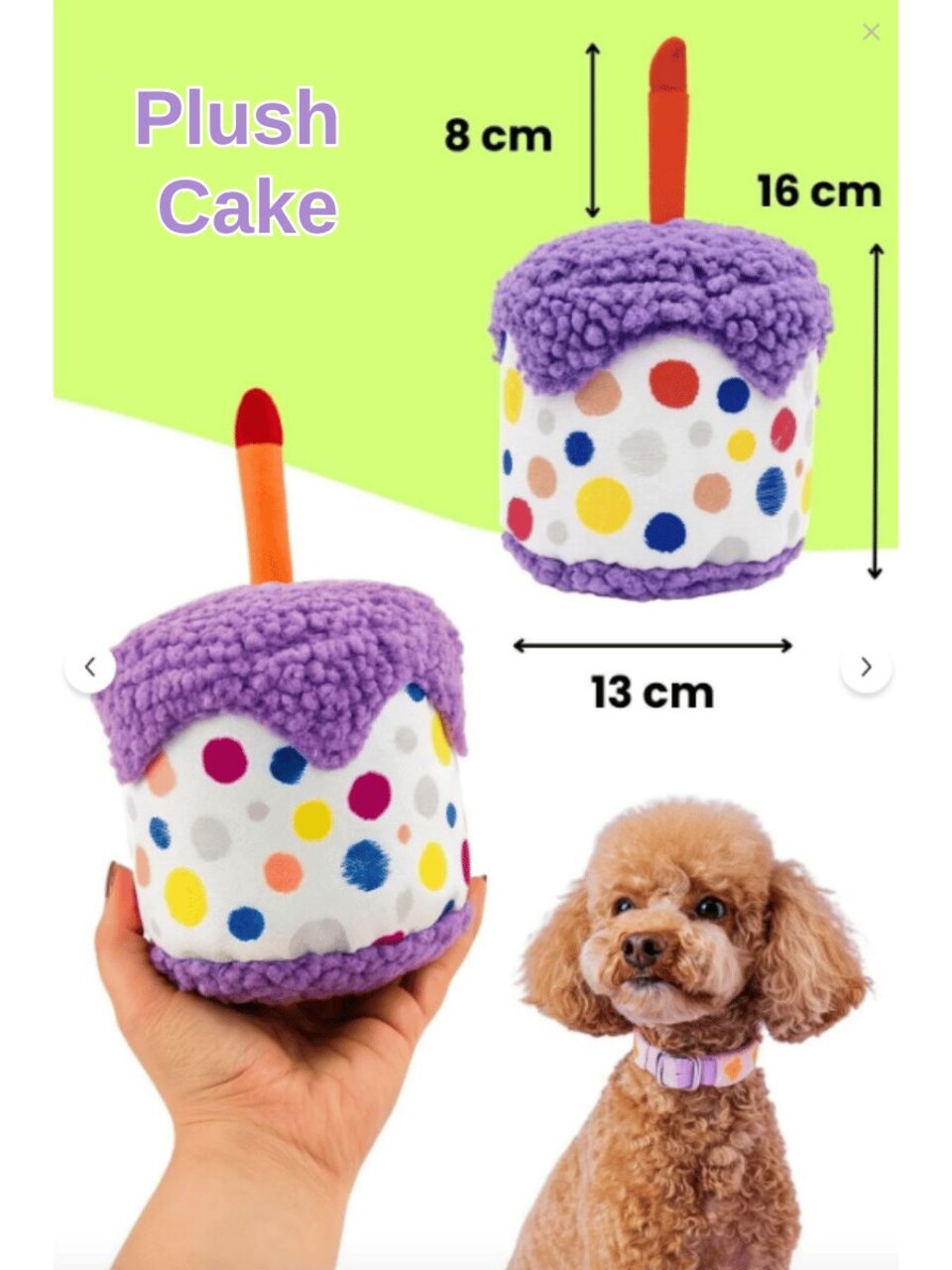 Jucărie pentru câini, Paws &amp; Whiskers, Havhav 1035, MATERIAL TEXTIL PLUȘAT/MATERIAL TEXTIL POLIESTER, Mov / Alb / Albastru - imagine 3