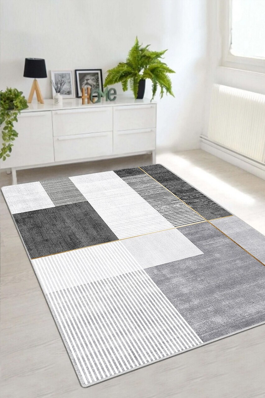 Covor, Pendor Rectangle, 80x150 cm, Gri — imaginea 2