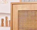 Dulap multifunctional, Wolina, Hazeran Multi, 40x90x110 cm, Lemn, Stejar