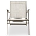 Set mobilier pentru gradina/terasa, 4 piese, Westhore, pliabile, 58 x 82 x 78 cm, otel, natur/maro