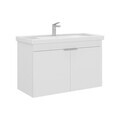 Dulap de baie cu chiuvetă, Hanah Home, Desna 90, Alb mat