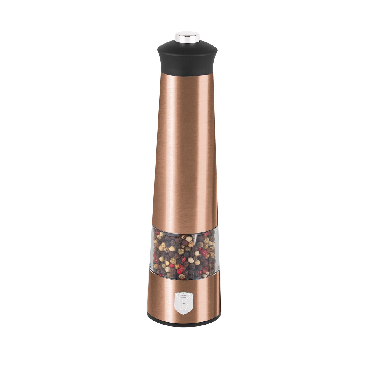 Set 2 rasnite electrice pentru sare/piper Berlinger Haus, Rose Gold, inox/ceramica, roz/negru - imagine 7