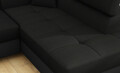 Coltar extensibil dreapta 4 locuri, ELTAP, Anton, 272x203x85 cm, lemn/poliester, negru