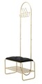 Cuier cu bancheta Glam, Mauro Ferretti, 80x38.5x180 cm, fier, negru/auriu