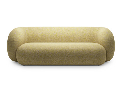 Canapea modulara 3 locuri, Kate, Micadoni, 213x99x76 cm, tesatura structurata, galben melanj