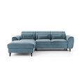 Coltar extensibil stanga 4 locuri ELTAP, Foble, 267x196x100 cm, lemn/poliester, albastru deschis