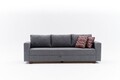 Canapea extensibila 3 locuri, Balcab Home, 825BLC5246, Lemn / MDF / PAL, Gri