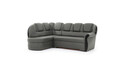 Coltar extensibil stanga 3 locuri ELTAP, L-084, Lord, 243x180x112 cm, lemn/poliester, gri/negru