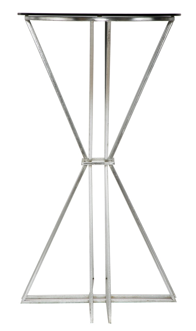 Masuta de bar Oslo, Mauro Ferretti, Ø 60x105 cm, fier, argintiu/negru - 1 | YEO
