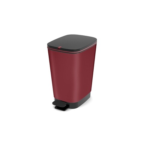 Cos de gunoi Chic M cu pedala, plastic, 22.3 L, rosu