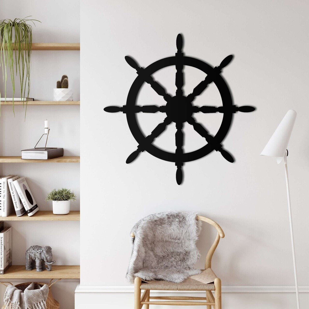 Decoratiune de perete, 5112, Metal, Dimensiune: 44 x 44 cm, Negru