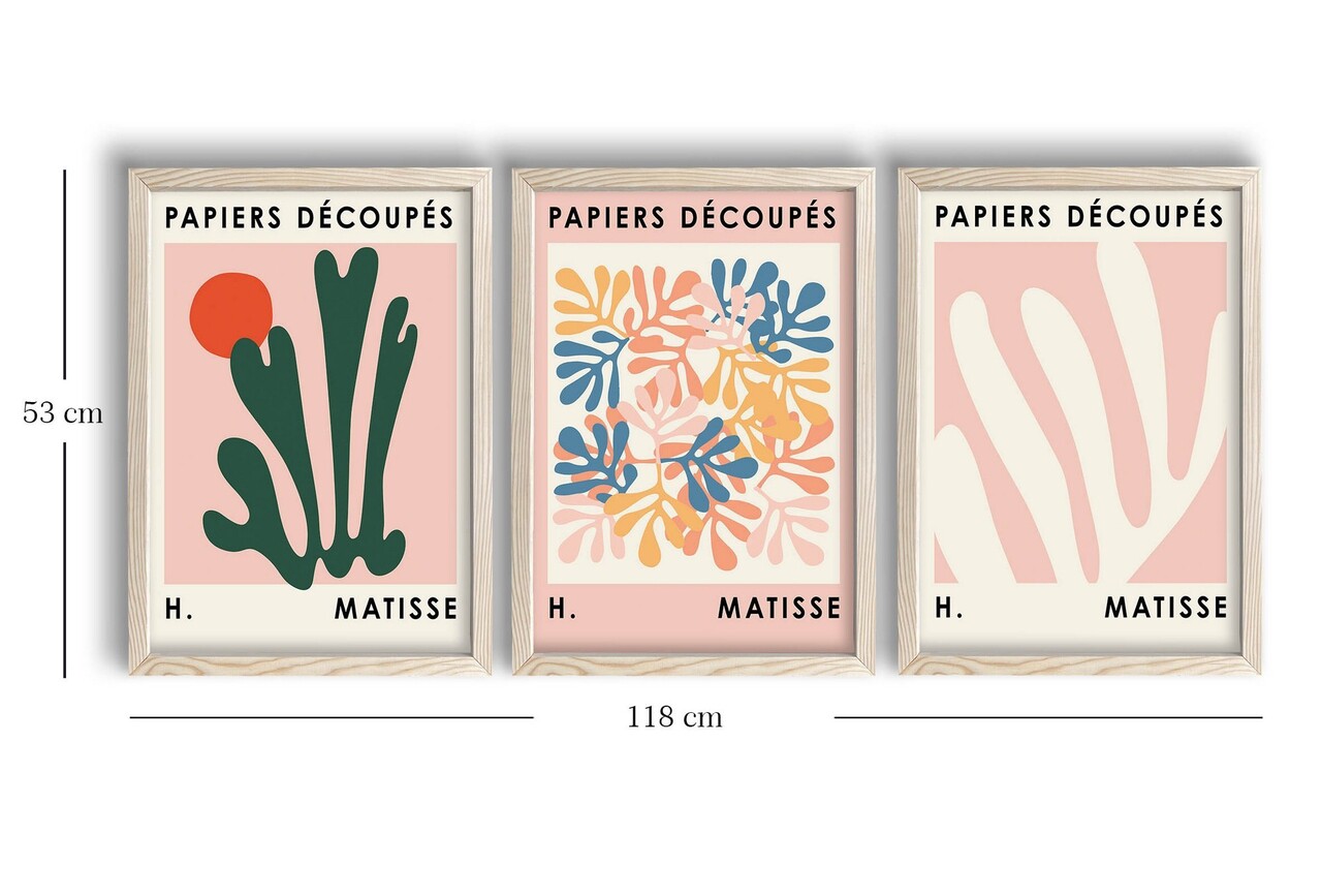 Set 3 tablouri decorative, 3P3853NISCT-009, Lemn, Multicolor - view 3