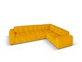 Coltar dreapta 6 locuri, Kendal, Micadoni Home, BL, 332x231x79 cm, catifea, portocaliu