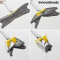 Mop cu burete din fibre cu stoarcere tip X, Twop InnovaGoods,  rotatie de 360°, 142 cm