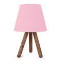 Lampa de masa, Insignio, 780SGN1660, 70% lemn de fag/30% tesatura PVC, Roz / Nuc