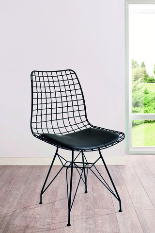 Scaun, Çilek, dark metal chair, 53x82x45 cm, multicolor