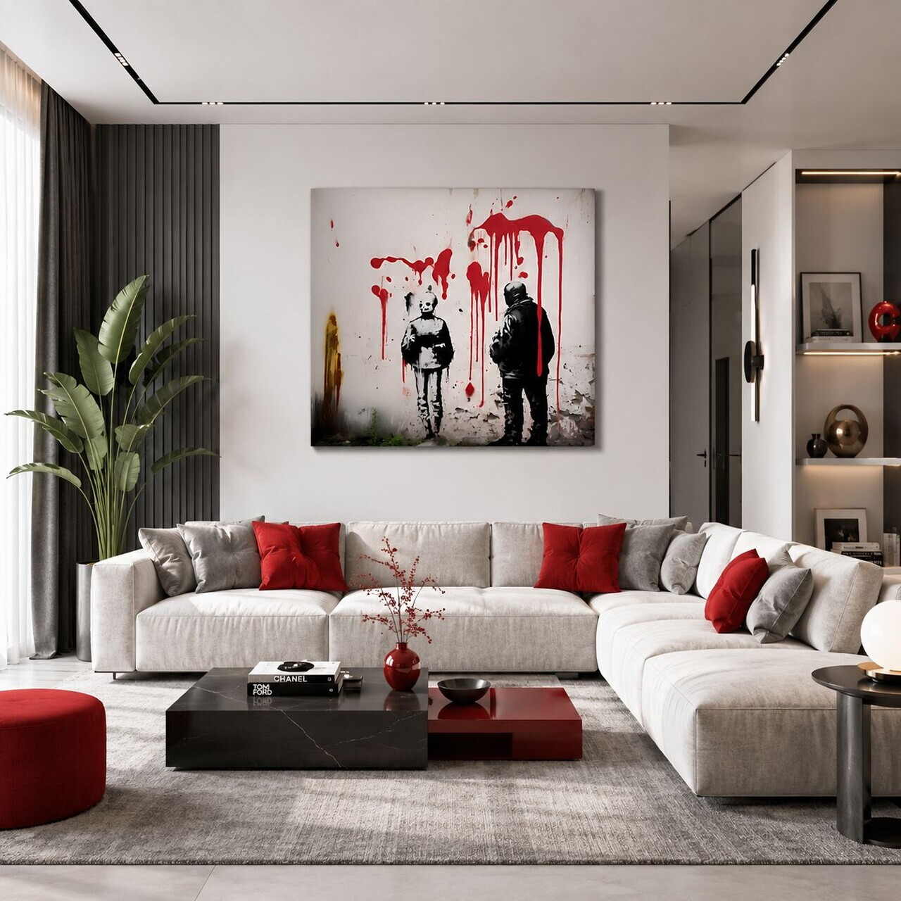 Tablou decorativ, KNV12084, Canvas, Lemn, Multicolor