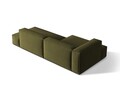 Coltar modular stanga 4 locuri, Nuria-88, Micadoni Home, 312x147x72 cm, catifea, verde moss melange