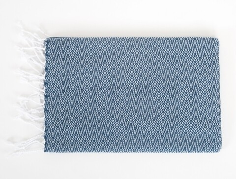 Prosop de plaja ilgin, irya home, 90x170 cm, albastru