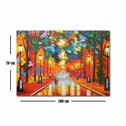 Tablou decorativ, 70100FAMOUSART-041, Canvas, 70 x 100 cm, Multicolor