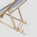 Sezlong Mare, Homla, 60x115x83 cm, bambus/poliester, natur/albastru