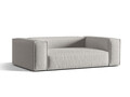 Canapea 3 locuri, Nuria-215, Micadoni Home, 210x110x72 cm, tesatura structurata chenille, gri deschis