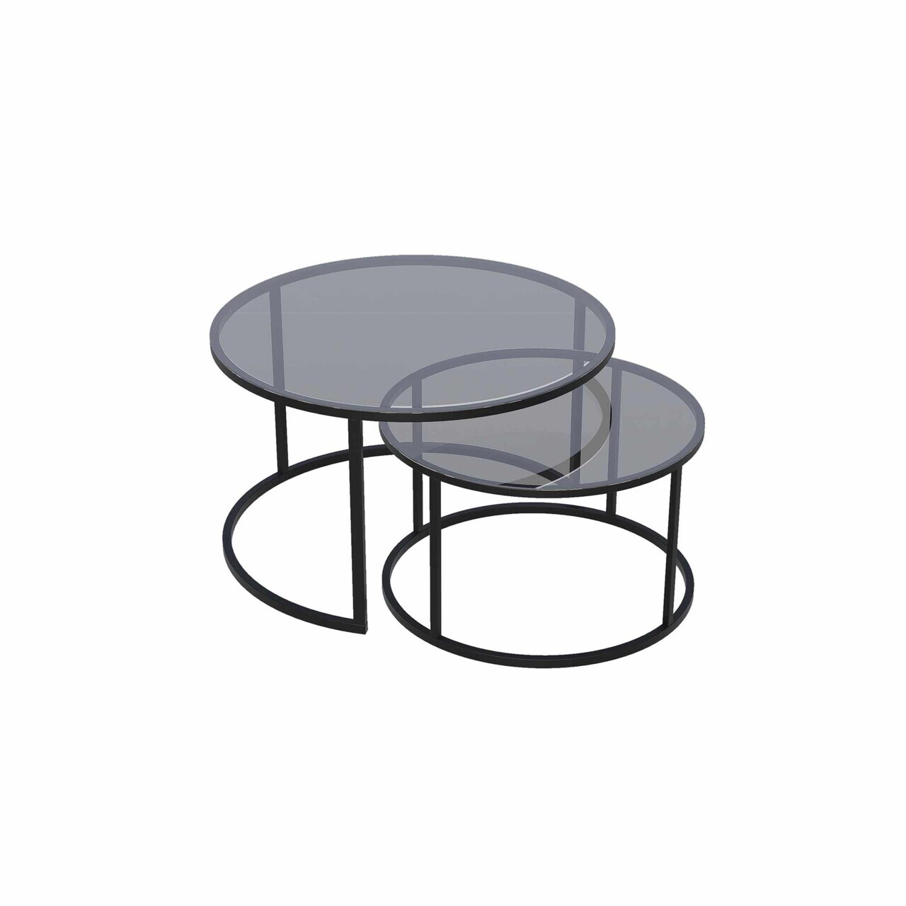 Set masute de cafea, Hanah Home, Milas 60, Negru — imaginea 3