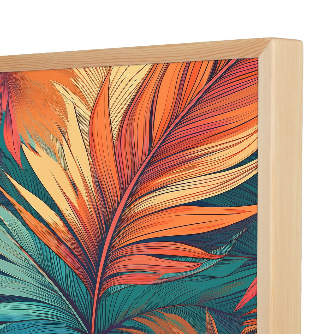 Tablou decorativ, Cc-K-Ah-1002, Canvas, Cadru: 100% LEMN (Grosime: 18 mm), Multicolor - view 3