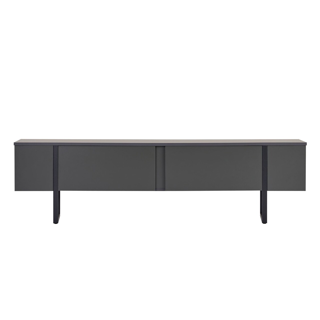 Comoda TV, Nordure, Onera, 180x50x30 cm, Antracit / Negru - imagine 7