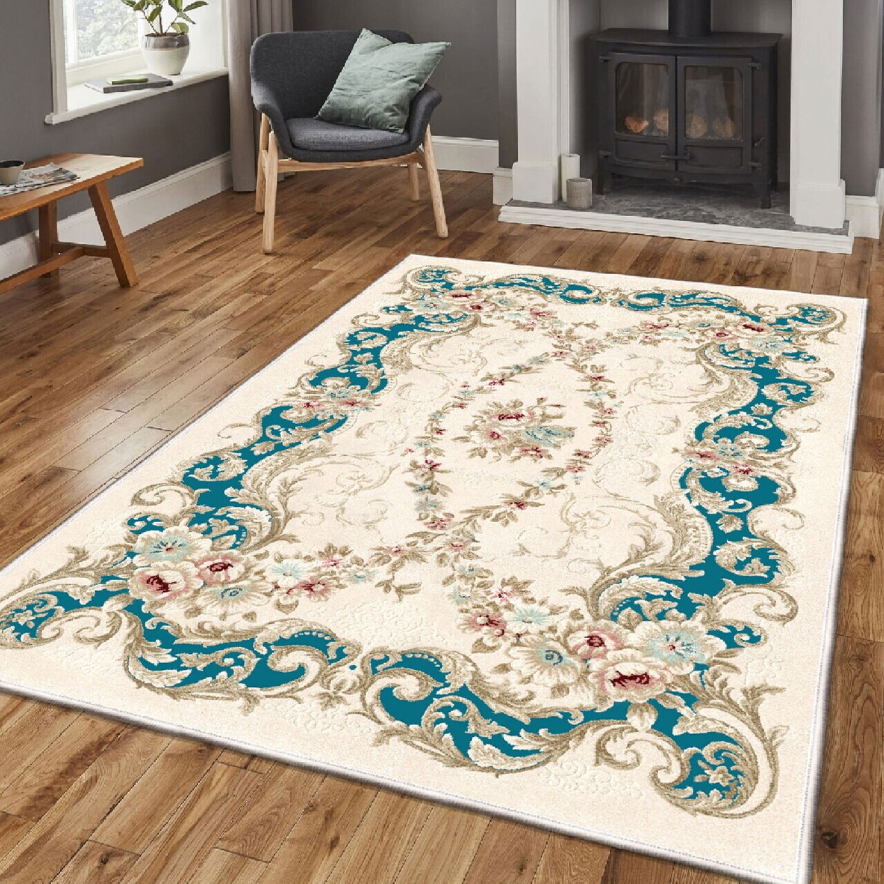 Covor, Els1837, 80x120 cm, Catifea, Multicolor — imaginea 2