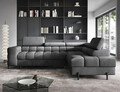 Coltar extensibil dreapta 5 locuri ELTAP, RT-06PA, Ferucce, 276x200x93 cm, lemn/poliester, gri inchis